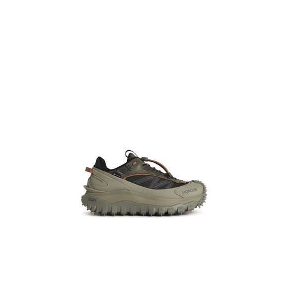 Moncler 'Trailgrip Gtx' Green Leather Blend Sneakers Men - Picture 1 of 3